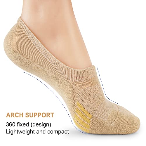 Image of Gonii Womens No Show Socks Athletic Ankle Socks Cushioned Running Low Cut | Breathable fabric, Reinforced toe heel, Thick sole pad, Anti-slip heel grip, Sweat-wicking, Anti-shrink, Sport & casual wear