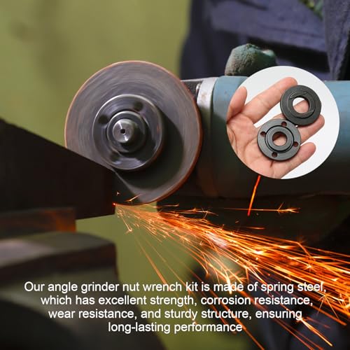 7 Piezas Tuercas de Amoladora Angular Rapida, Llave de Amoladora Angular 140mm, Brida Tuercas M14 para Amoladoras Angulares - imagen 6