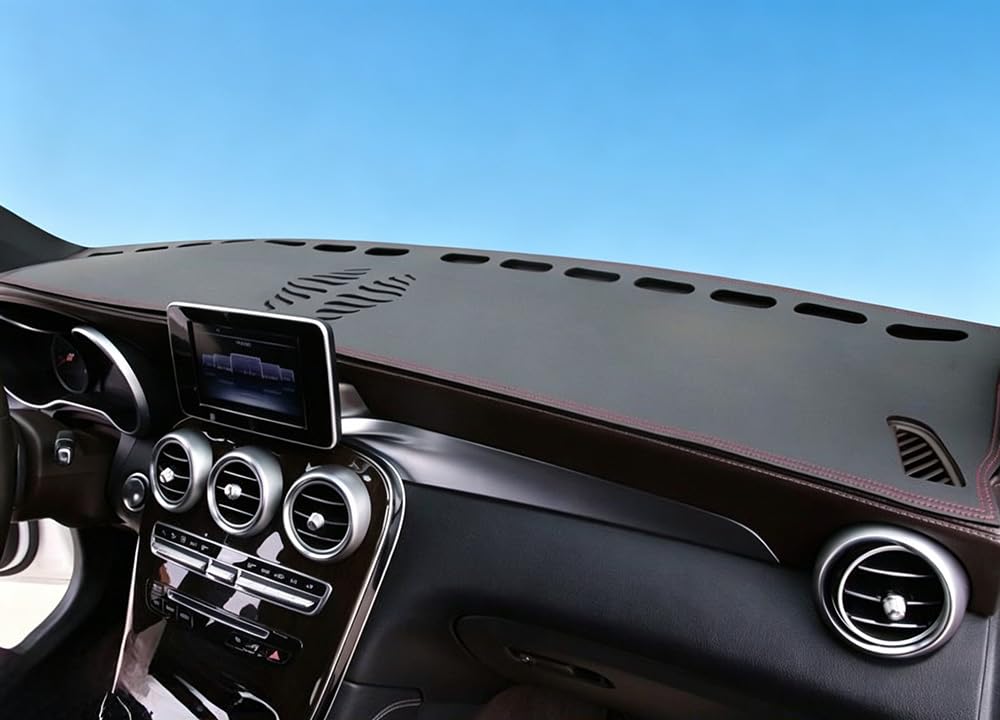 VAPORVERSE Leather Dashboard Cover for Ford Fiesta (Without Navigation), Non-Slip Sunshield Dash Mat Protective Pad Interior Accessory, 1 Piece,B