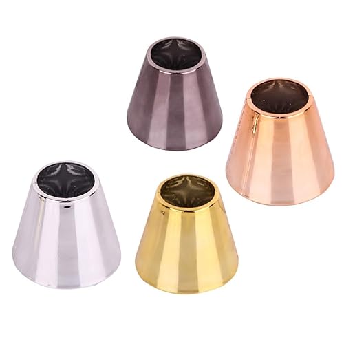 Miniatura 4 de FRCOLOR 4 ligas doradas para el cabello de metal, accesorios para el cabello dorados, lazos para el cabello de cola de caballo, lazos de metal para