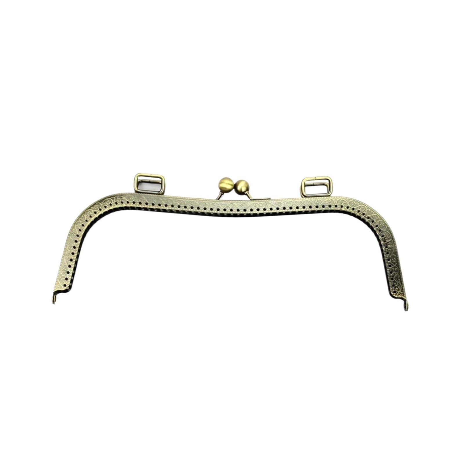 PVUVTNAHW 5Pcs/Lot 27cm Antique Bronze M Shape Retro Pattern Purse Frame Kiss Clasp DIY Bag Accessories