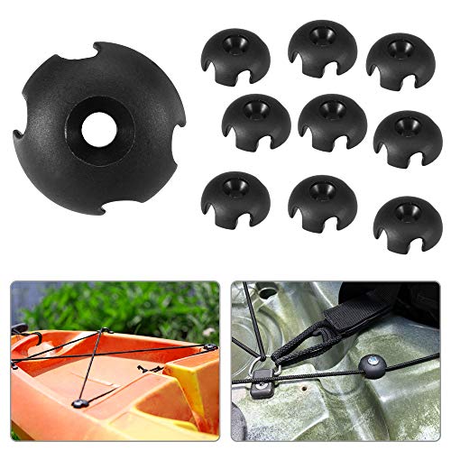 KKmoon 10pcs guia de linha de convés com fenda arredondada acessórios de encaixe para barco caiaque