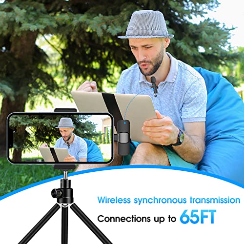 Kopdkes Professional Wireless Lavalier Microphone For Iphone Ipad, Plug-Play 2.4G Ultra-Low Delay-Built-In Noise Reduction Chip-Lapel Microphone For Video Recording, Interview, Podcast, Vlog, Youtube #TOP6