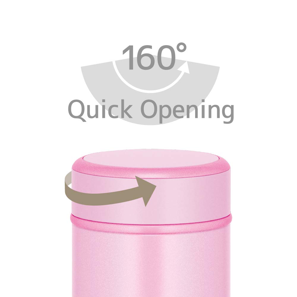 Thermos JOG-350 LP Vakuumisolierter tragbarer Becher, 350 ml, Hellrosa