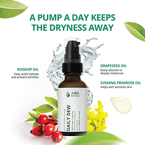 Face Serum, Facial Oil Blend With Rosehip Oil + Vitamin E + Primrose Oil + Grapeseed, Face Moisturizer To Prevent Wrinkles, Hydrate & Soothe Dry Skin, 100% Natural Skin Care, Vegan, Cruelty Free, 1 Fl.oz | 30Ml #TOP1