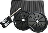 Ab Roller with Comfort Knee Pad (Black) and Soft Foam Handles - Pro Abdominal Exercise Roller - Best Core Fitness Workout for Six Pack Abs (Black)