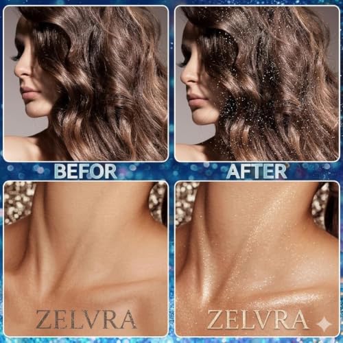 Image of Shiny Glitter Spray for Face Body Hair | Long Lasting Fine Shimmer Spray | Lightweight Quick Dry Sparkle Mist for Makeup Party Wedding Festival Photoshoot | Radiant Glow Finish | 60ml