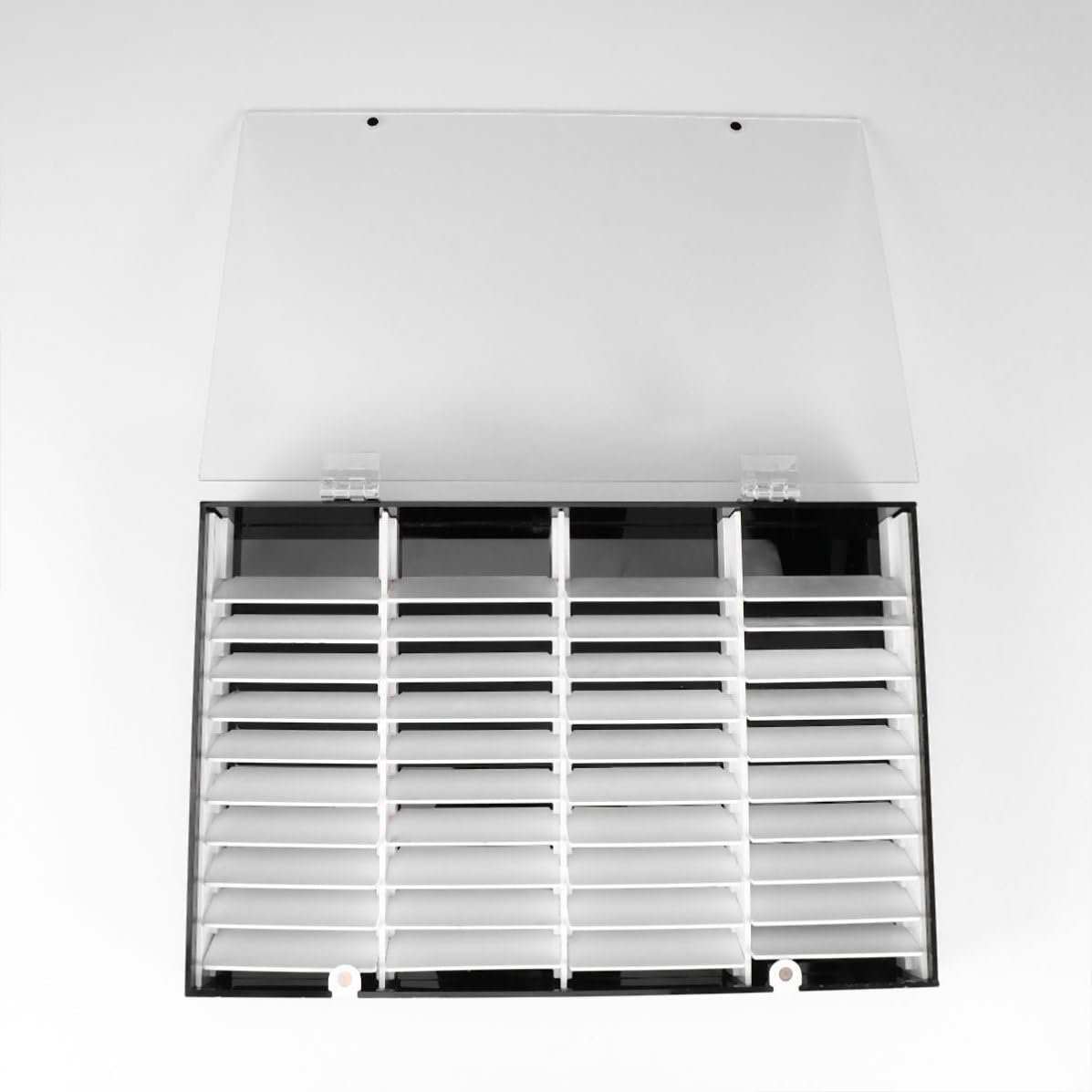 Abaodam Acryl Nagellack Farbkarten Displaybox mit 40 Fächern, Schwarz