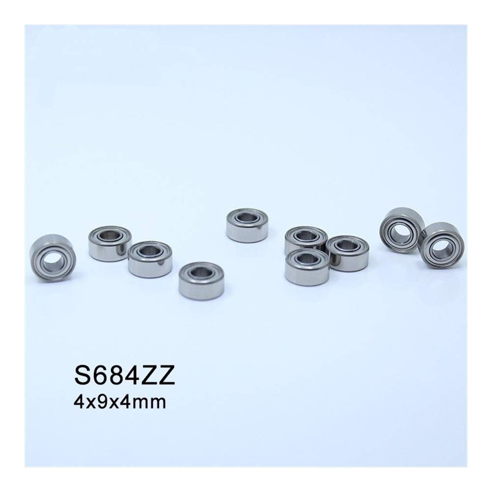 ZBJGBUIA S684ZZ Deep Groove Ball Bearing ABEC-1 440C Roller Stainless Steel Bearings S684Z S684 Z ZZ 4 * 9 mm
