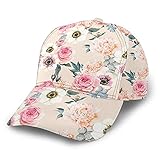 Fashion Baseball Caps for Women Girls Decorated Cute Cool Trucker Hat Ladies Casual Adjustable, Pink Floral