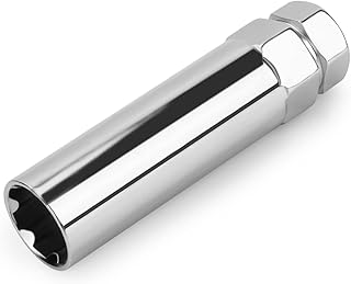 dynofit 7 Spline Tuner Lug Nuts Key for Wrench with 13/16"(21mm) and 7/8"(22mm) Hex, Lugnuts Chrome Socket Replacement Tool for 14x1.5, 14x2.0, 9/16" Lug Nut 1 Year Warranty
