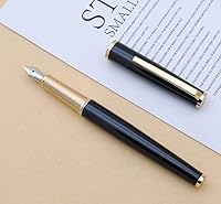 Vista 5 de JINHAO - Pluma estilográfica de metal serie 95 (negro con clip dorado, punta F de 0.020 in)