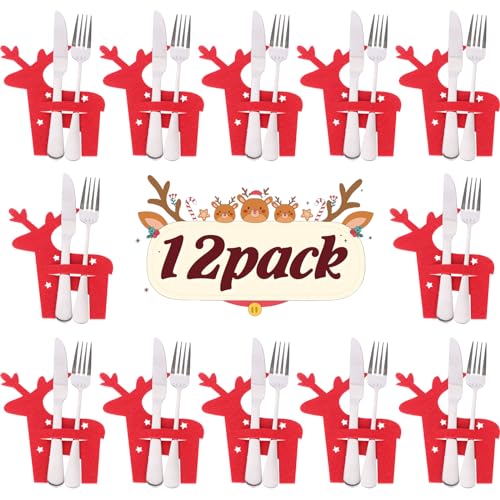 Minicloss Besteckhalter Weihnachtsbaum 12 Stück Filz Weihnachten...