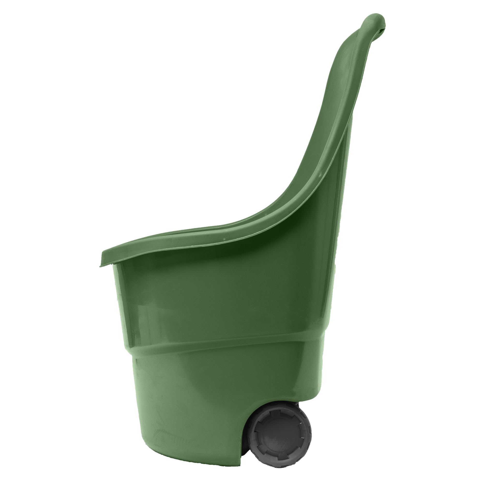 WERKA PRO, Chariot de Jardin sur Roues 45L, Transport Facile et Pratique, maniabilité Exceptionnelle, Conception Robuste en PVC, Vert, Standard