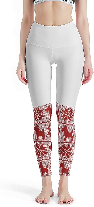 MiKiBi-77 - Leggings da neve per cani di Natale, da donna, per yoga,  ragazza e amica bianco XXXXL : Amazon.it: Abbigliamento
