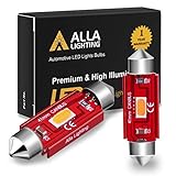 Alla Lighting 800lm Xtreme Super Bright Festoon 41mm 42mm 211-2 214-2 578 LED Red Bulbs Replacement...