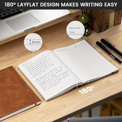 BEYONG Lined Journal Notebook - 200 Pages A5 Size, Softcover Leather Journals for Writing, Note Taking, Journaling, Diary & Bible, Work & Travel, Women & Men, 6.1”×8.3”(Brown) — view 6