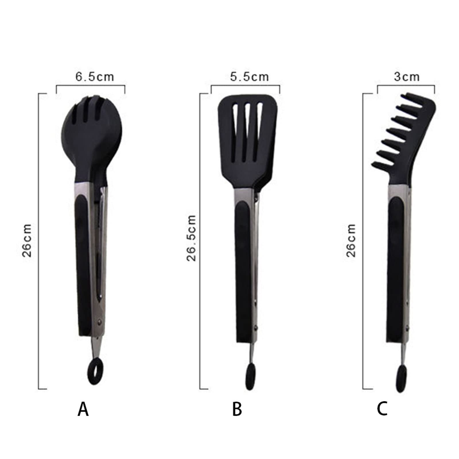 Pinza da Cucina 1pc Antiscivolo con Blocco dei Denti Resistenza alle Alte Temperature Clip per tagliatelle da Cucina Pinza per servire Cibo(C)