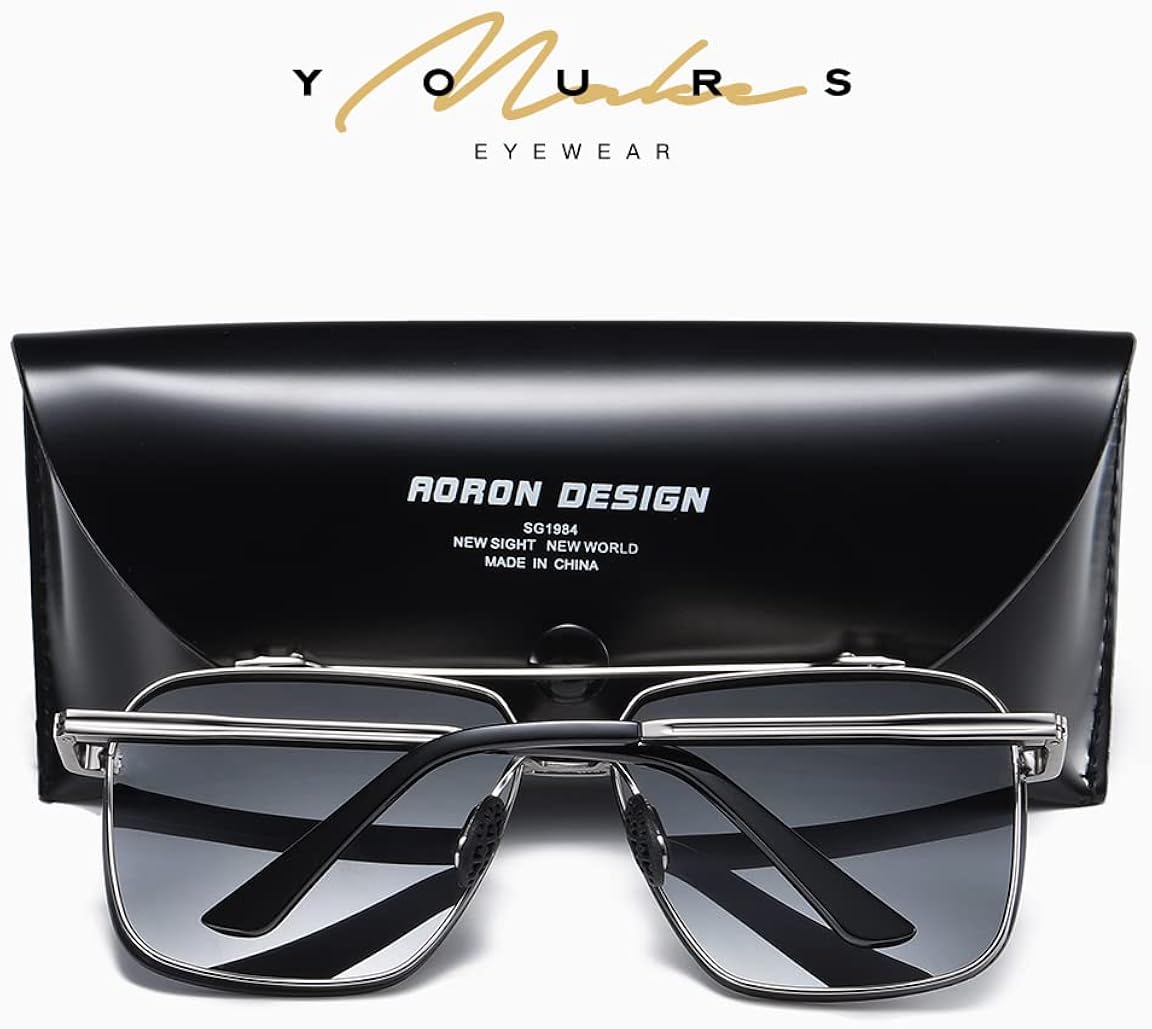 Miniatura 6 de Aoron Gafas de sol piloto masculinas y femeninas polarizadas UV400 gradiente multicolor espejo masculino y femenino gafas de sol piloto