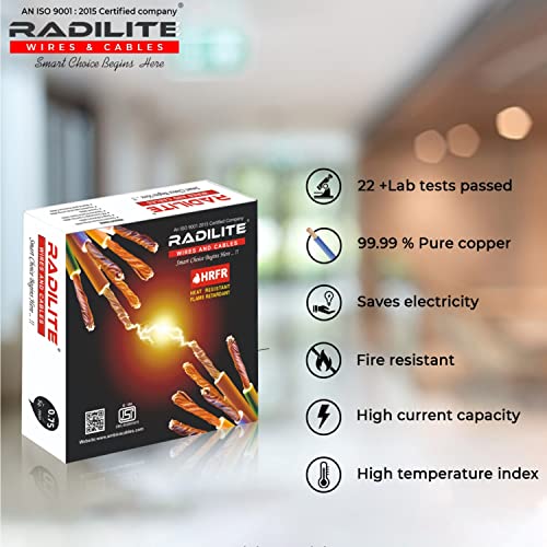 Image of Copper Wire with Triple Layer PVC Coating, Single Core Flexible Electric Cable for Domestic & Industrial Connections (0.75mm, 90m Long, green, 2 Pcs) (RLWC01 2)