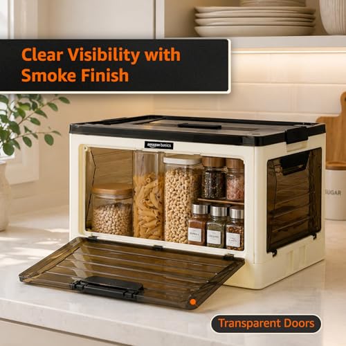 Image of Amazon Basics Plastic Wardrobe for Bedroom, Drawers Organisers, Cupboard Organizer & Wardrobe Organiser (3 Layer)