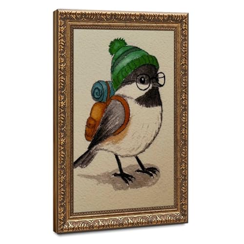 Impression aquarelle oiseaux toile pour réchauffer un mur blanc de salon ou chambre
