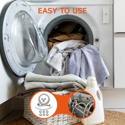 Roastove Steam Dryer Hose Installation Kit - 4 Ft Braided Stainless Steel with 3/4" FHT 90 Degree Elbow Hose,1ft Inlet Adapter and Y Connector,Fits All Normal Household Water Supply Lines by Roastove - Image 6