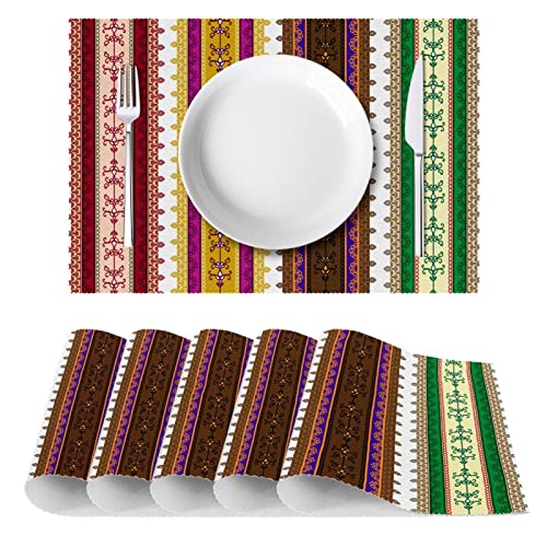 Set de table antidérapant résistant chaleur protège table lot de 6