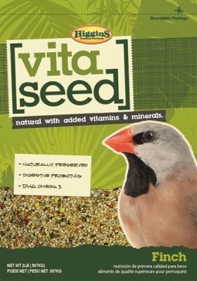 Higgins Vita Seed Finch Bird Food 2 lb. Bag, Fast, by Just Jak's Pet Market