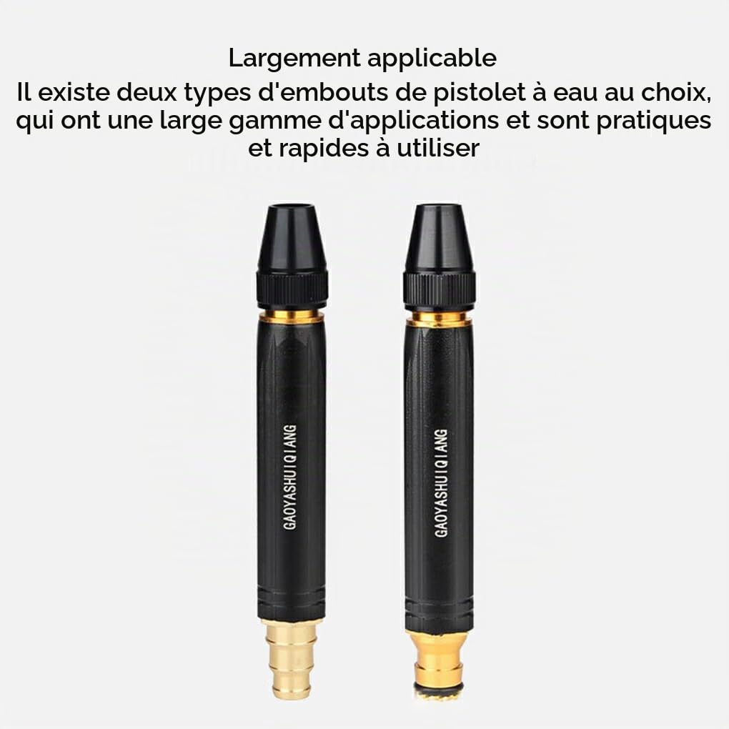 Buse de pistolet à eau haute pression, en alliage de nettoyage puissant et efficace, buse de pistolet à eau pour lavage de voiture et de ménage, facile à installer, tapez 3
