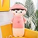 Langes zylindrisches Kissen Erdbeerpuppe Plüschtier Cartoon Schlafkissen begleiten Schlafpuppe Geschenk weiblich 50cm rosa