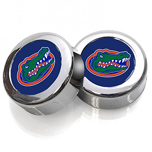 NCAA University of Florida Gators License Plate, Frame Chrome Screw Covers