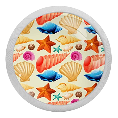 Poignées de commode rondes fluorescentes motif marin premium