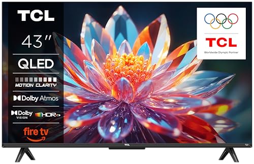 TCL 43T6C 43'' QLED TV 4K HDR, Fire TV (Smart tv con Dolby Vision e Atmos, HDR10+, Premi e Chiedi ad Alexa)