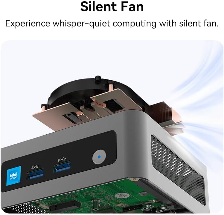 MOREFINE M9 Mini PC rear ports