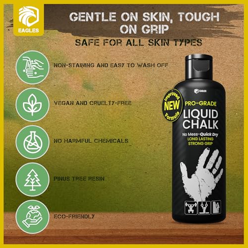 image for EAGLES Pro Grade Liquid Chalk Mess-Free Chalk for Weightlifting, Gymna