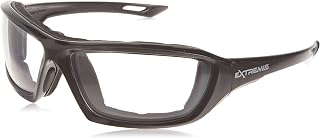 Radians XT1-11 Extremis Safety Glasses: Black Frame, Clear Anti-Fog Lens, ANSI Z87.1+ UV Protection