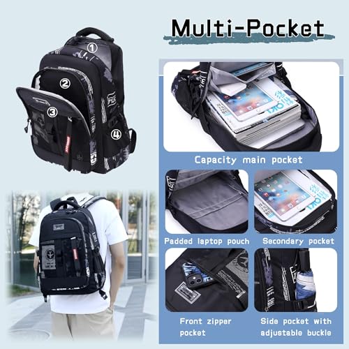 Camo Boys Rolling Backpacks for Kids School, Capacity Wheeled Bookbags Elementary School Bags Back Packs with 6 Wheels4