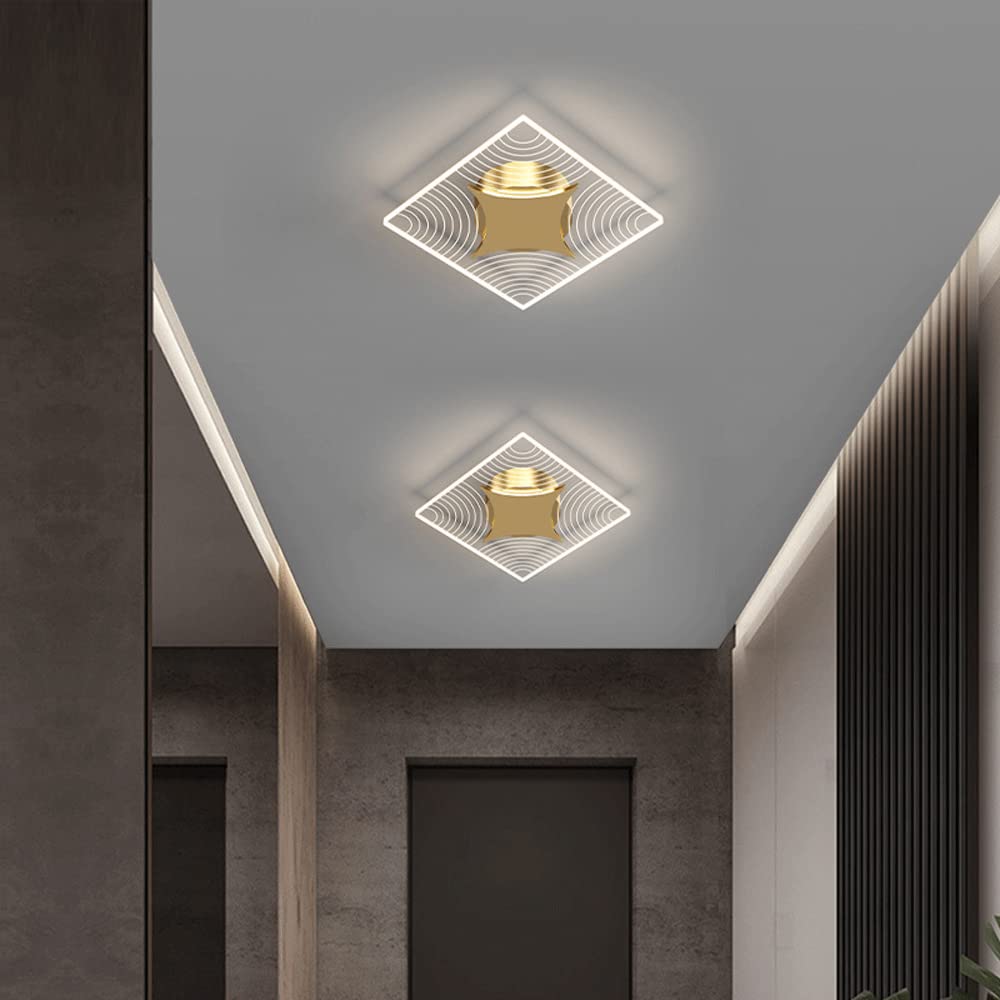 Lampa sufitowa LED, żyrandol kuchenny, nowoczesna, akrylowa, zimna biel, 6000 K, do sypialni, salonu, gabinetu, korytarza, małego korytarza
