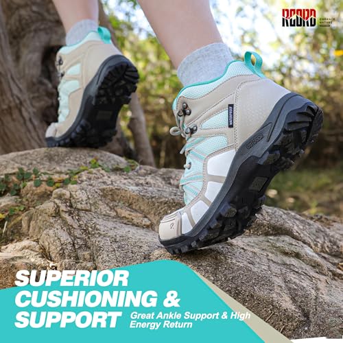 R CORD Womens Hiking Boots Waterproof Hiking Boots Womens Non-Slip Lightweight Outdoor Hiking Shoes Trekking Camping Trail Outdoor2