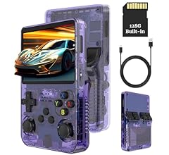 R36s Retro Handheld Game Console with 128G 3.5 Inch IPS Screen Built-in 21000+ Classic Games Open Source Linux System Porta…