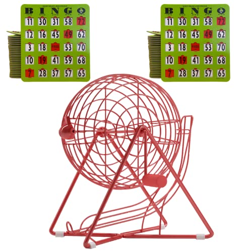 MR CHIPS Bingo Cage Only Plus 50 Bingo Cards with Sliding Windows