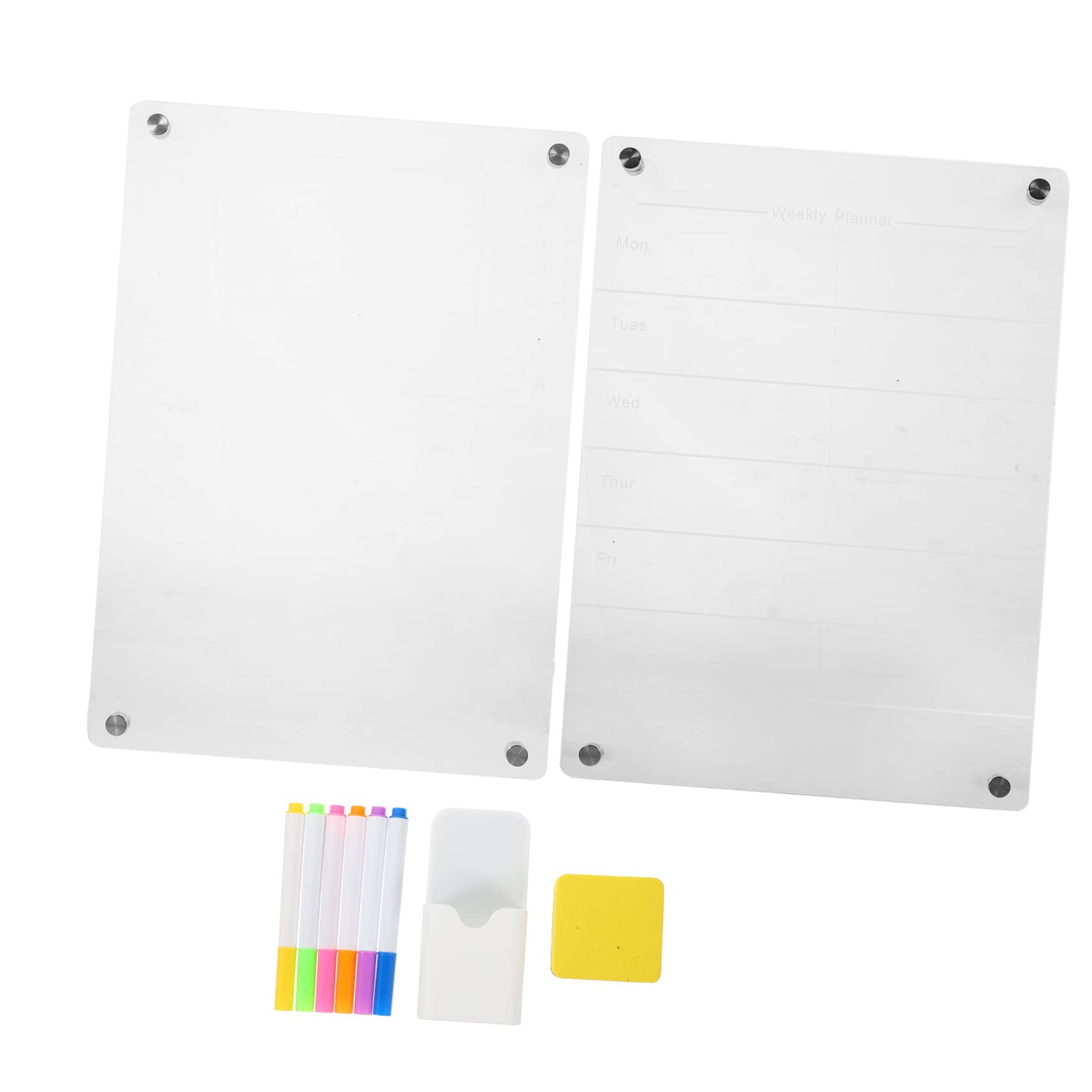NUOBESTY Tablica Magnetyczna Na Lodówkę 35 Cm X 25 Cm Akrylowa Praktyczna Suchościeralna Do Codziennej Organizacji