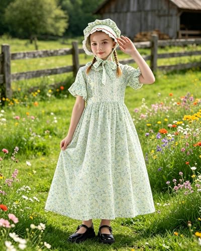 Disfraz Colonial Para Niñas CR ROLECOS Verde XL miniatura 6