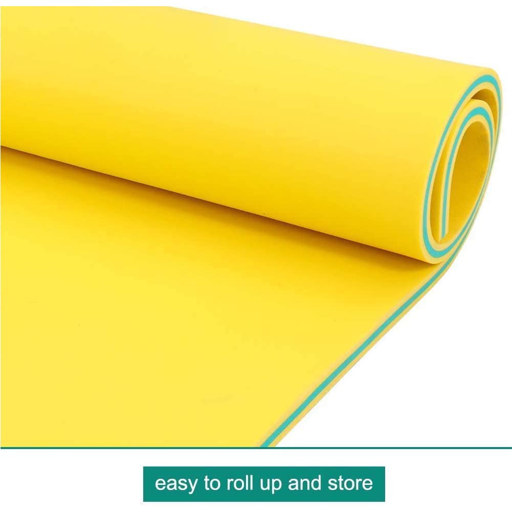 Tapis d'eau flottant, 3 couches de mousse XPE indéchirable pour lac, piscine, rivière, océan, durable pour s'amuser sur l'eau