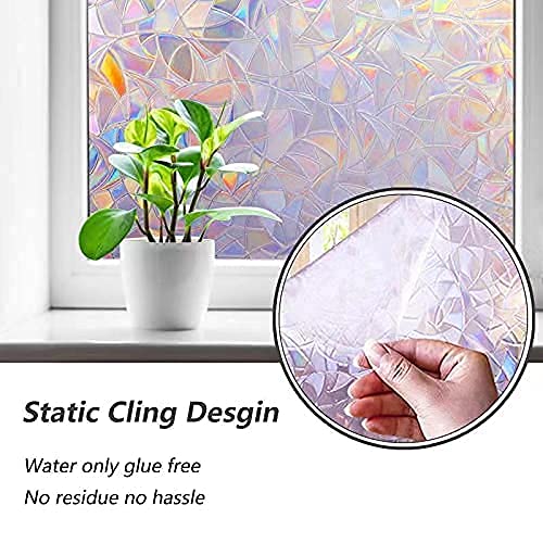 Vinilo para ventana Funfox efecto arcoíris 3D 17.5 x 78.5 in miniatura 4