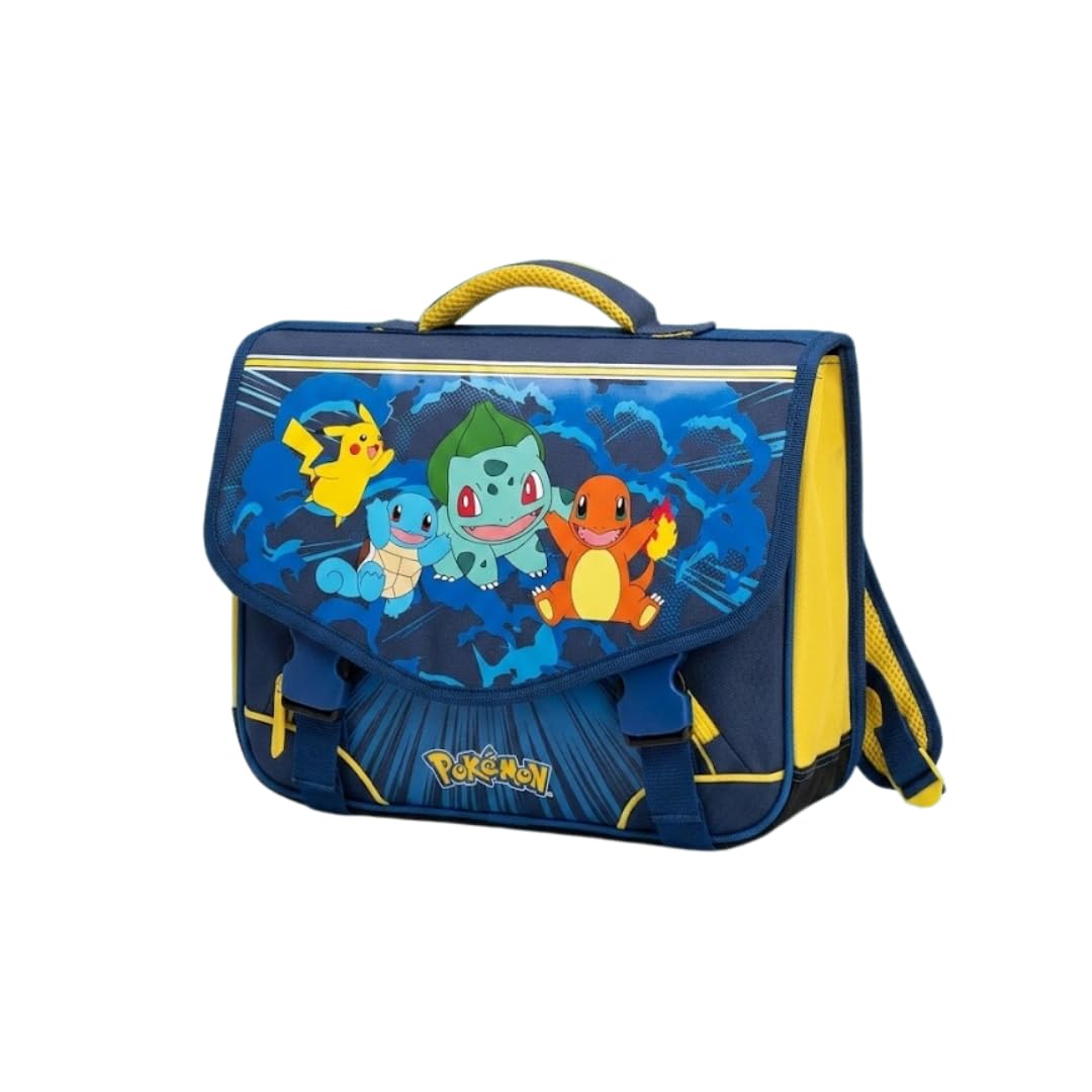 mybagstory | Tornister Pokémon | 2 przegródki | Niebieski 32x13x39 cm