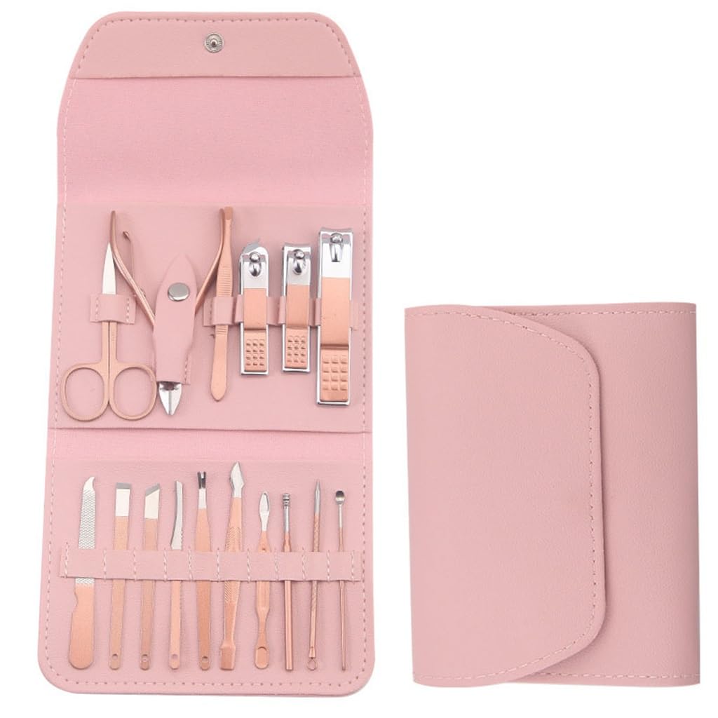 Stainless Steels Nail Clippers Naisl Set Nsail Tools Pisnk Foldsing Bag