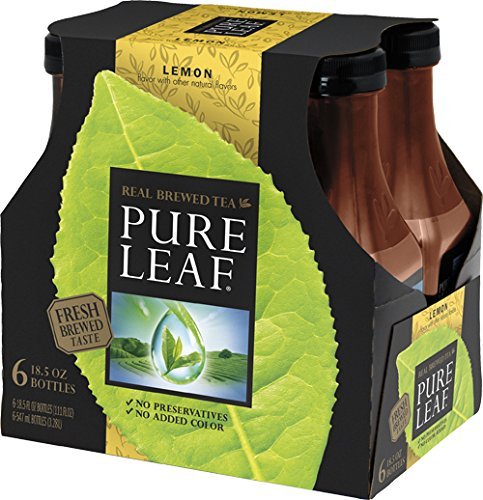 Pure Leaf Iced Tea, Sweetened Lemon Flavor Tea, 18.5 oz (Pack of 6)