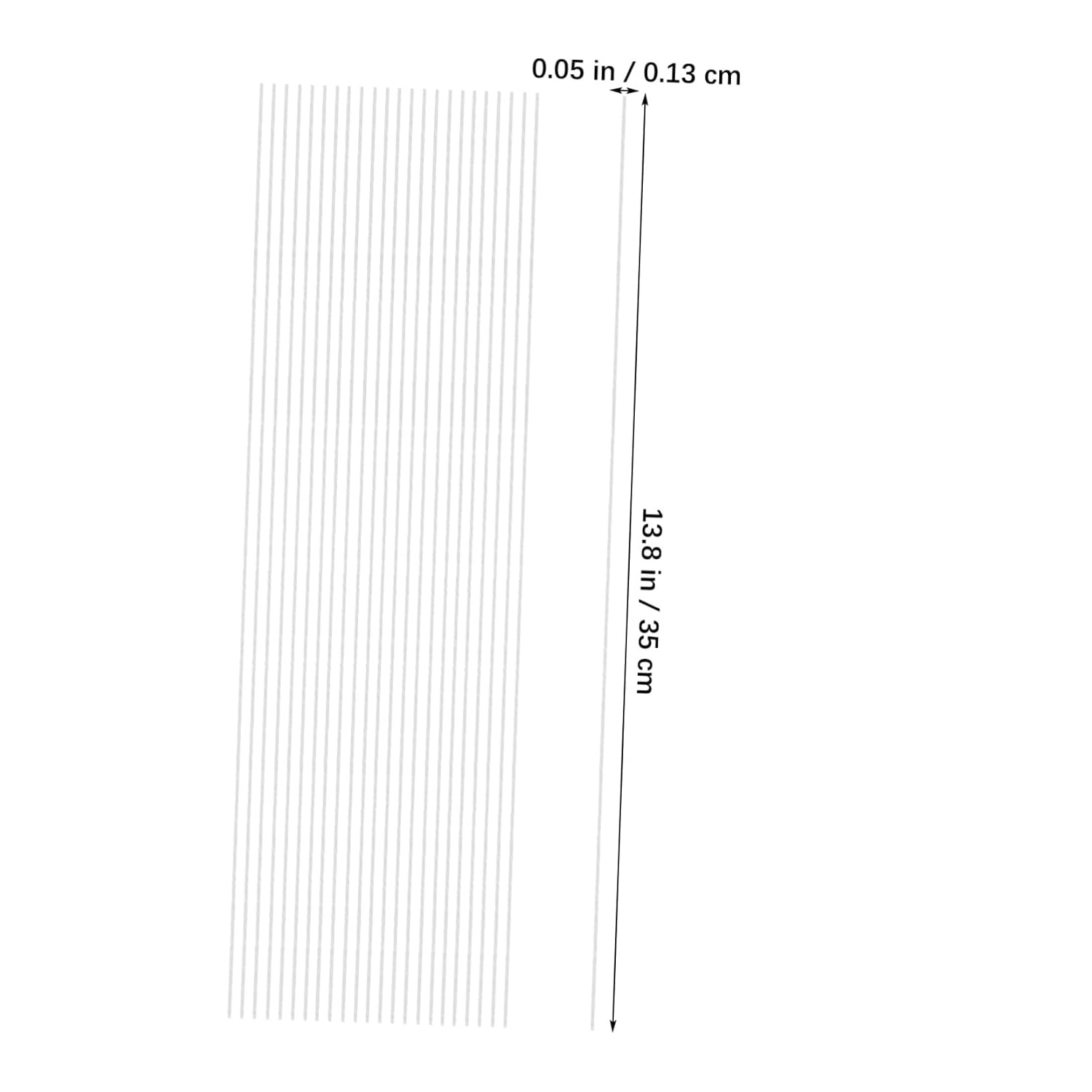 DOITOOL 100pcs White Coated Floral Wire Stems Iron Garden Wire for Plants Flexible DIY Stems for Craft Flowers